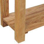 vidaXL Table console teck massif 120x30x80 cm