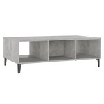 vidaXL Table basse gris béton 103 5x60x35 cm bois d'ingénierie