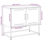 vidaXL Meuble TV anthracite 68 5x39x60 5 cm acier