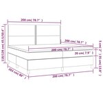 vidaXL Sommier à lattes de lit avec matelas et LED Blanc 200x200 cm