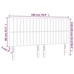 vidaXL Têtes de lit 4 Pièces Marron Foncé 90x5x78/88 cm Tissu