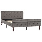 vidaXL Cadre de lit sans matelas gris velours 120x200 cm