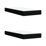 vidaXL Sommier à lattes de lit avec matelas Noir 200x200 cm Tissu