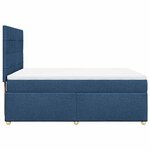 vidaXL Sommier à lattes de lit avec matelas Bleu 140x190 cm Tissu