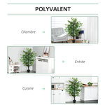 Arbre artificiel plante artificiel banyan hauteur 1 45 m tronc branches liane lichen feuilles grand réalisme pot inclus
