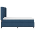 Box Spring Bed vidaXL avec Matelas & LED Bleu 140x190 cm Tissu
