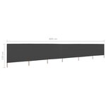 vidaXL Paravent 6 panneaux Tissu 800 x 120 cm Anthracite