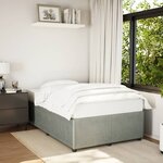 vidaXL Cadre de lit gris clair 120x190 cm velours