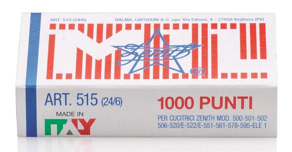 Blister 2 boîtes de 1.000 agrafes 24/6 ZENITH