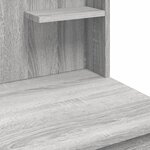 vidaXL Coiffeuse avec lumières LED sonoma gris 96x40x142 cm
