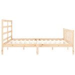 vidaXL Cadre de lit avec tête de lit 200x200 cm bois massif