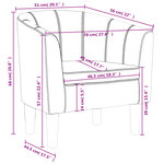 vidaXL Fauteuil cabriolet blanc similicuir