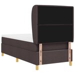 Lit avec sommier et matelas vidaXL Marron foncé 80x200 cm Tissu