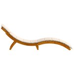 Chaises longues vidaXL avec coussins 2 Pièces crème en bois d'acacia résistant