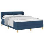 Lit Box Spring bleu vidaXL avec matelas  140x190 cm en tissu