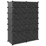 vidaXL Étagère à chaussures Noir 94x37x125 cm PP