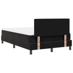 Lit box spring vidaXL avec matelas Noir 120x200 cm Velours