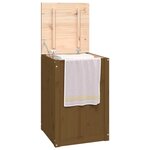 vidaXL Boîte à linge Marron miel 44x44x66 cm Bois massif de pin