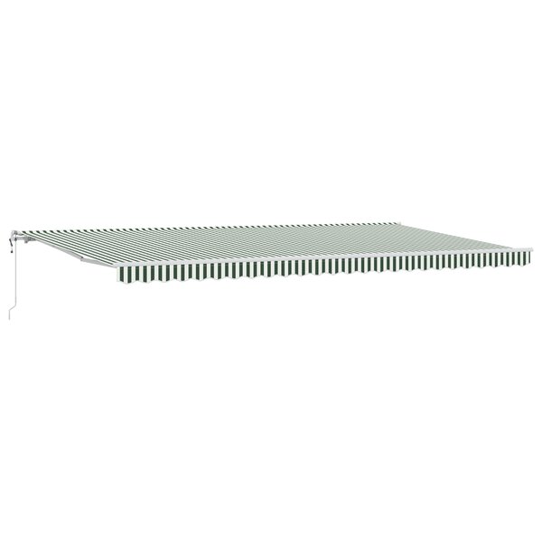 vidaXL Store rétractable automatique vert et blanc 600x300 cm