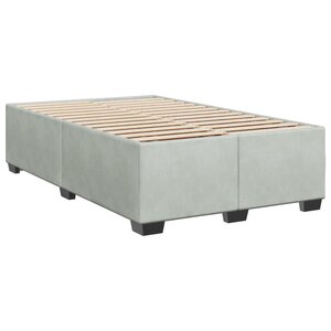 vidaXL Cadre de lit gris clair 120x190 cm velours
