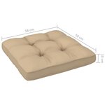 vidaXL Salon de jardin palette 4Pièces avec coussins Pin imprégné de noir