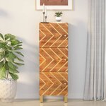 vidaXL Buffet marron et noir 40x33 5x110 cm bois massif de manguier
