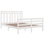vidaXL Cadre de lit sans matelas blanc 150x200 cm bois massif