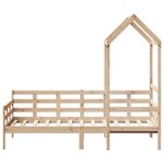 vidaXL Lit de jour avec toit sans matelas 80x200 cm bois massif