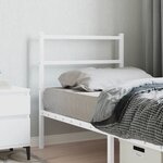 vidaXL Tête de lit métal blanc 75 cm