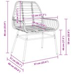vidaXL Ensemble de salle à manger de jardin 9 pièces Noir Poly Rotin