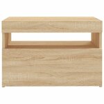 vidaXL Meuble TV avec lumières LED chêne sonoma 60x35x40 cm
