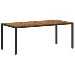 Ensemble de salle à manger de jardin de 7 pièces vidaXL Noir Poly Rattan
