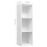 vidaXL Bibliothèque/Meuble TV Blanc 36x30x114 cm Bois d'ingénierie