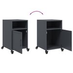 vidaXL Tables de chevet 2 Pièces anthracite 36x39x59 cm acier