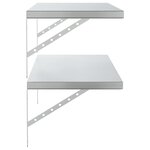vidaXL Étagères murales 2 Pièces 100x40 cm argenté acier inoxydable