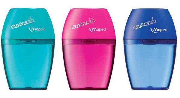 taille-crayon 'Shaker' a un trou bleu, rouge OU rose sans choix possible MAPED