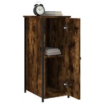 vidaXL Table de chevet chêne fumé 32x42x80 cm bois d'ingénierie