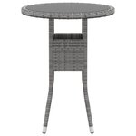 vidaXL Mobilier à dîner de jardin 3 Pièces Résine tressée Gris