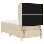 Lit Box Spring vidaXL avec Matelas Crème 90x200 cm en Tissu