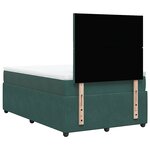 vidaXL Sommier à lattes de lit et matelas Vert foncé 120x200cm Velours