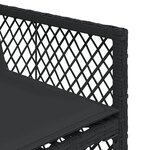 vidaXL Ensemble à manger de jardin coussins 5Pièces noir résine tressée