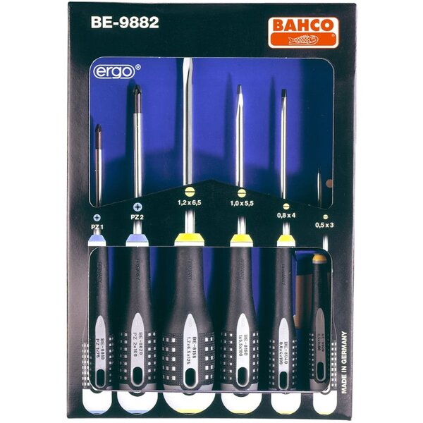 Bahco jeu de tournevis ergonomiques 6 pièces be-9882