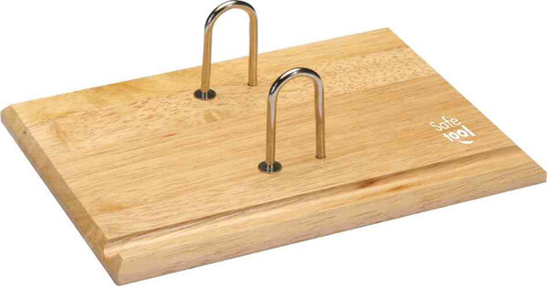 Socle éphéméride en bois blanc vernis, Avec arceaux métal WONDAY