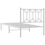 vidaXL Cadre de lit métal sans matelas avec tête de lit blanc 80x200cm