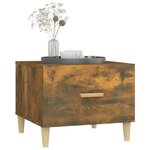 vidaXL Tables basses 2 Pièces chêne fumé 50x50x40 cm bois d'ingénierie