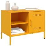 vidaXL Meubles TV 2 Pièces jaune moutarde 68x39x50 5 cm acier