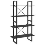 vidaXL Bibliothèque à 4 niveaux gris 80x30x140 cm bois d'ingénierie
