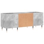 vidaXL Armoire à disques gris béton 121x38x48 cm bois d'ingénierie
