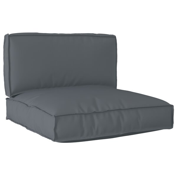 vidaXL Set de coussins de palette 2 pièces Anthracite en tissu Oxford