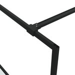 vidaXL Paroi de douche Noir 80x195 cm Verre ESG demi-dépoli
